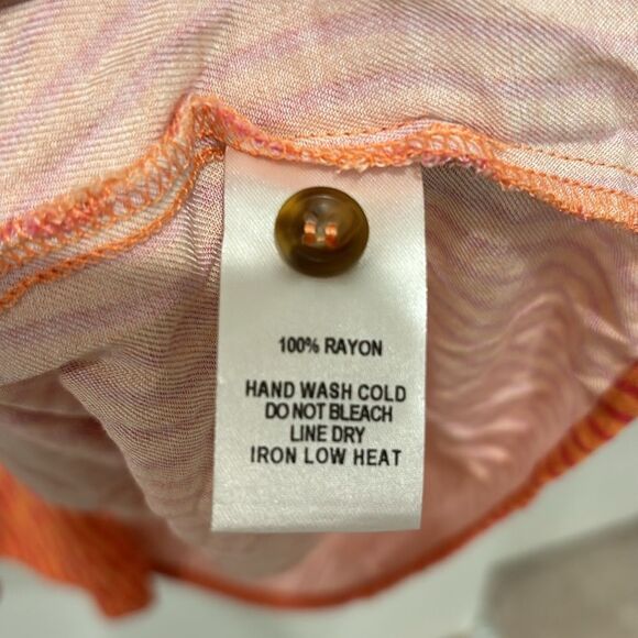 Lulus Sunshine Dreamer Coral Pink Striped Wrap Midi Dress Size S - Picture 6 of 7